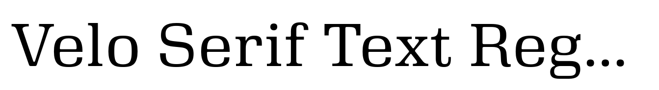 Velo Serif Text Regular